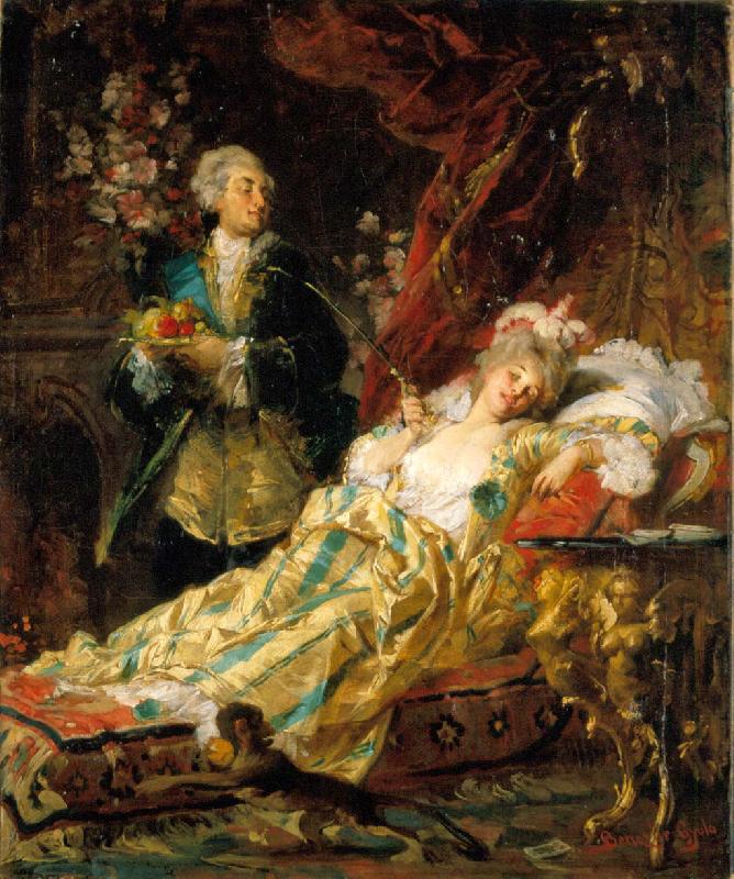 Gyula Benczur Louis XV and Dubarry oil painting image